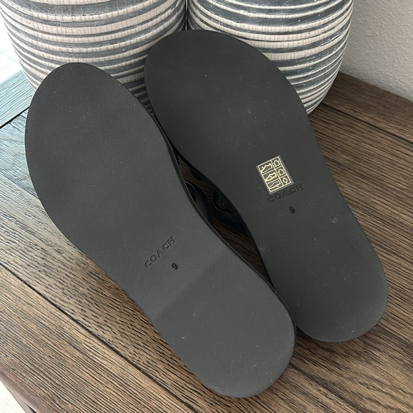 Coach Black Georgie Slide Sandals Size 9 NWOT - Picture 5 of 5